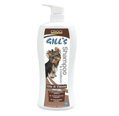 Croci Gill's šampūns – kondicionieris 2IN1, 1l цена и информация | Kosmētiskie līdzekļi dzīvniekiem | 220.lv