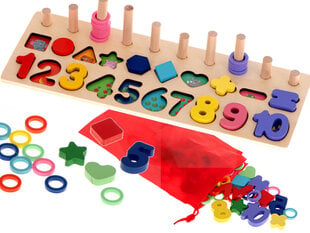 MONTESSORI Koka izglītojoša rotaļlieta ar skaitļiem un formulām cena un informācija | Rotaļlietas zīdaiņiem | 220.lv