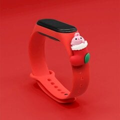 Ремешок Fusion Xmas Sock для часов Xiaomi Mi Band 3 / 4, красный цена и информация | Аксессуары для смарт-часов и браслетов | 220.lv