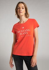 Mustang sieviešu T-krekls 1011405*7095, koraļļu krāsā cena un informācija | T-krekli sievietēm | 220.lv