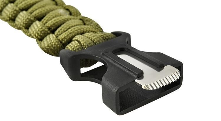 Paracord Armband Army Green 5in1 Tool Survival Outdoor Active cena un informācija | Viedpulksteņu un viedo aproču aksesuāri | 220.lv