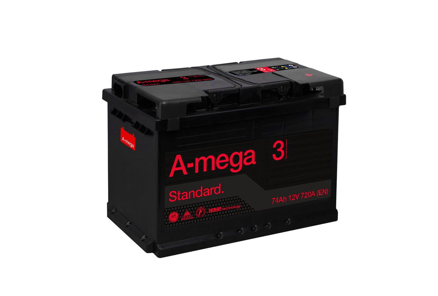 Akumulators A-Mega Standard 74Ah 720A EN 12V cena un informācija | Akumulatori | 220.lv