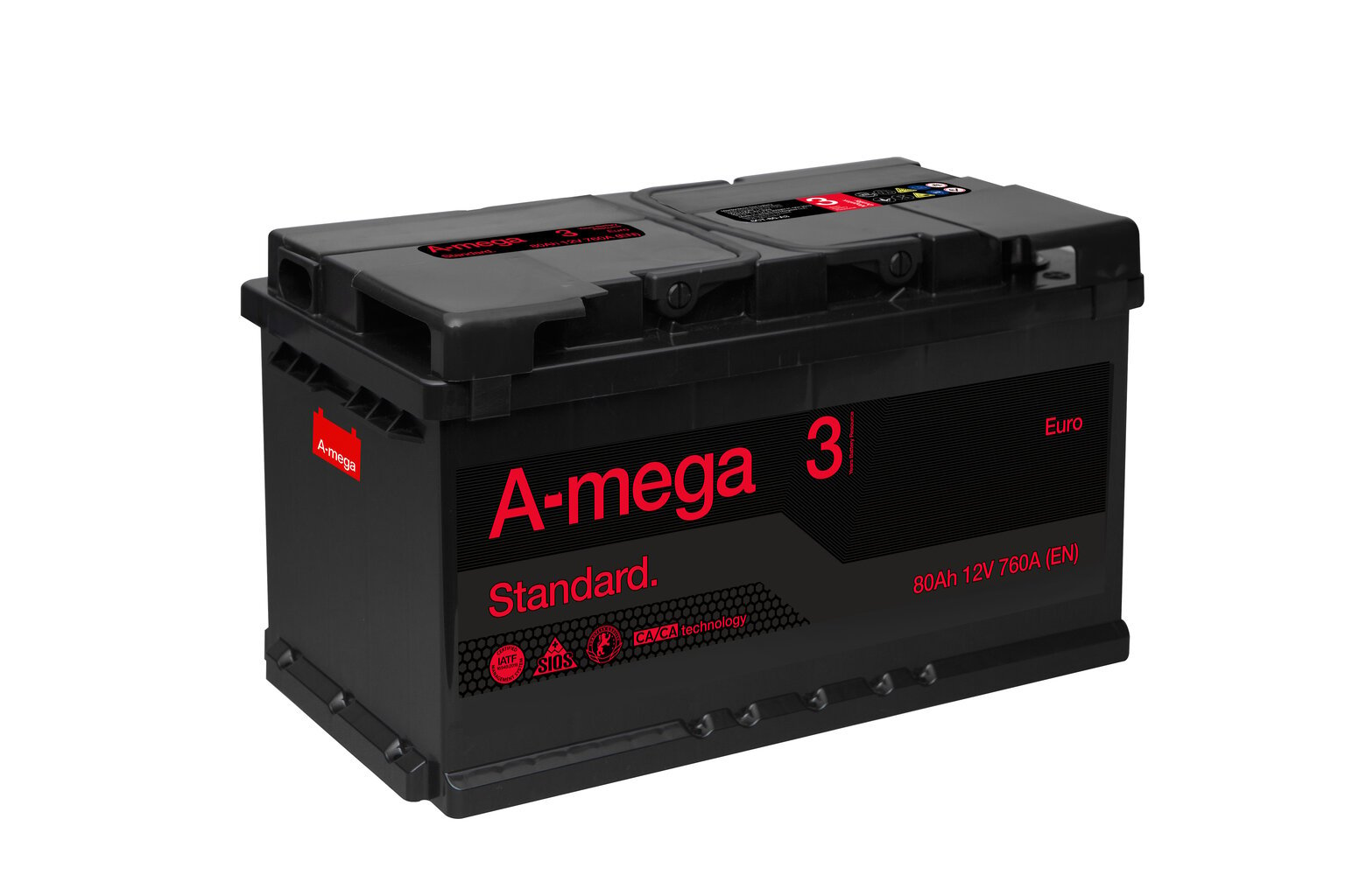 Akumulators A-Mega Standard 80Ah 760 A EN LOW 12V cena un informācija | Akumulatori | 220.lv