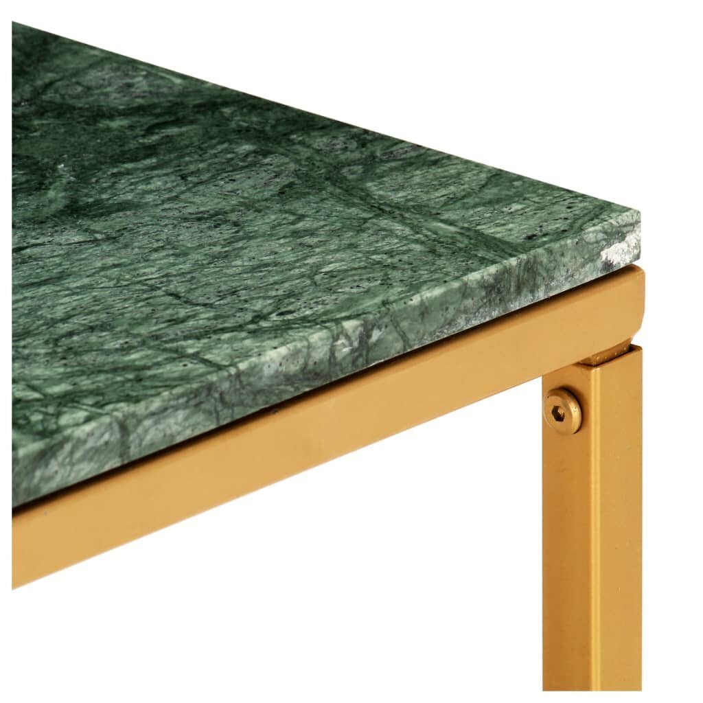 vidaXL kafijas galdiņš, 60x60x35 cm, akmens, zaļa marmora tekstūra cena un informācija | Žurnālgaldiņi | 220.lv