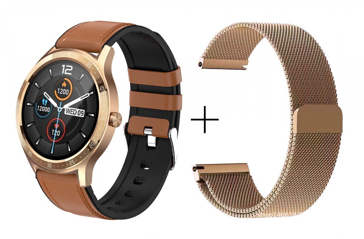 MaxCom Fit FW43, Gold/Brown cena un informācija | Viedpulksteņi (smartwatch) | 220.lv