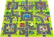Izglītojoša porolona paklāja puzle 90 x 90 x 1 cm - EVA putas - attēls: pilsētas ceļa iela цена и информация | Attīstošie paklājiņi | 220.lv