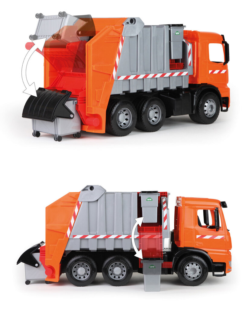 Atkritumu izvedējs MB Actros ar uzlīmēm, 70cm, LENA Giga Trucks цена и информация | Rotaļlietas zēniem | 220.lv
