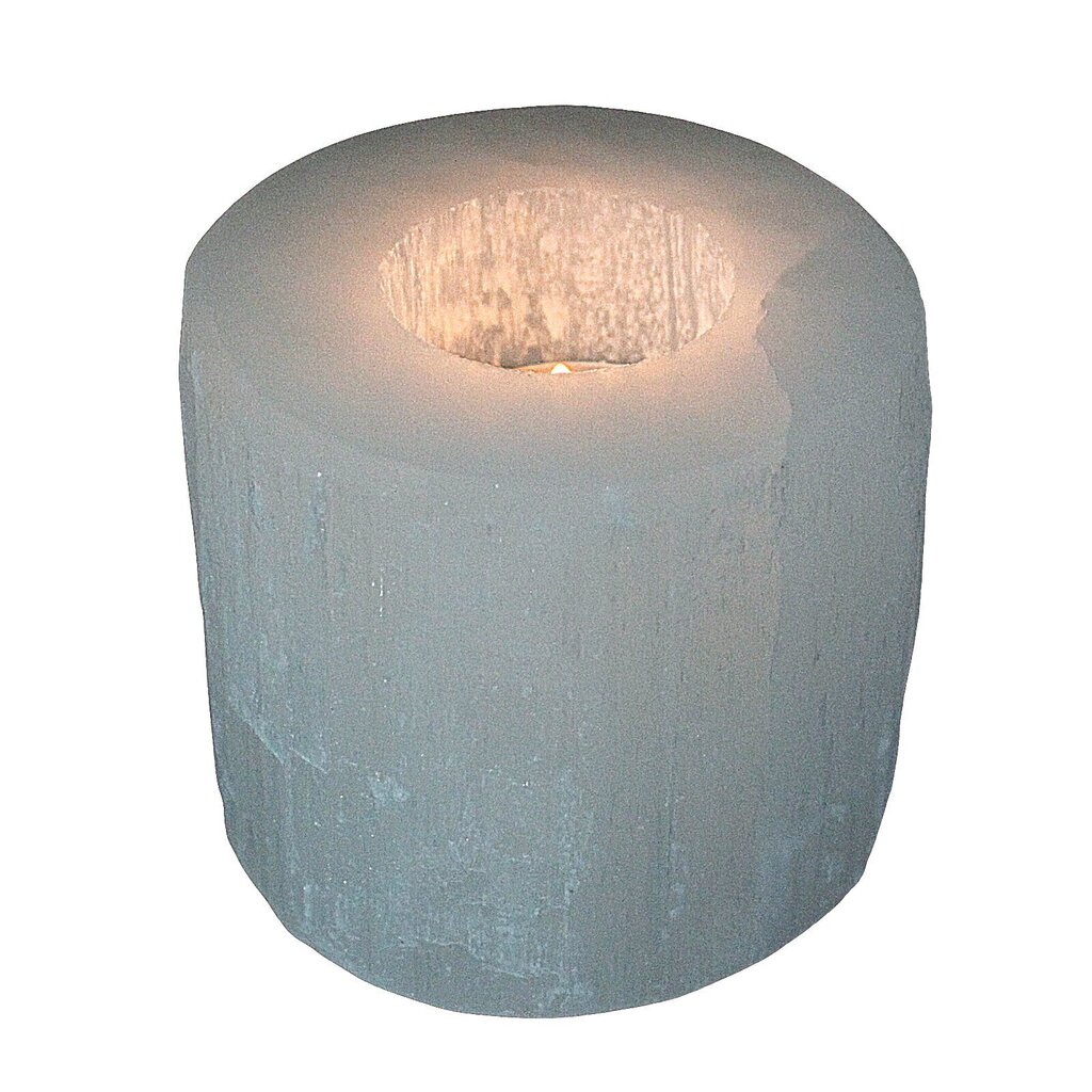 Svečturis no selenīta kristāla Awgifts, 1 kg cena un informācija | Sveces un svečturi | 220.lv