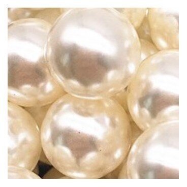 Apaļas pērļu imitācijas krelles 14 mm, 2 gab., krāsa ziloņkaula цена и информация | Rotu veidošana, pērļošana | 220.lv