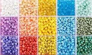 Stikla apaļas krelles 6/0 RainBow® 15 pasteļtoņos krāsu pa 10 g komplekts cena un informācija | Rotu veidošana, pērļošana | 220.lv