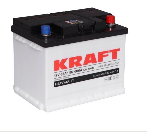 Akumulators Kraft 65Ah 680A EN 12V cena | 220.lv