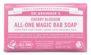 Ekoloģiskās Kastīlijas ziepes Dr. Bronner's Cherry-Blossom, 140 g cena un informācija | Ziepes | 220.lv