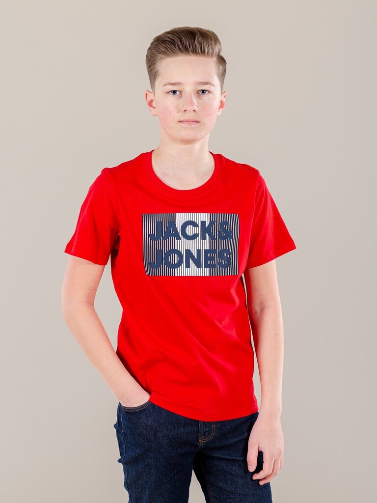 Jack&Jones zēnu krekls 12152730*03, sarkans cena un informācija | Zēnu krekli | 220.lv