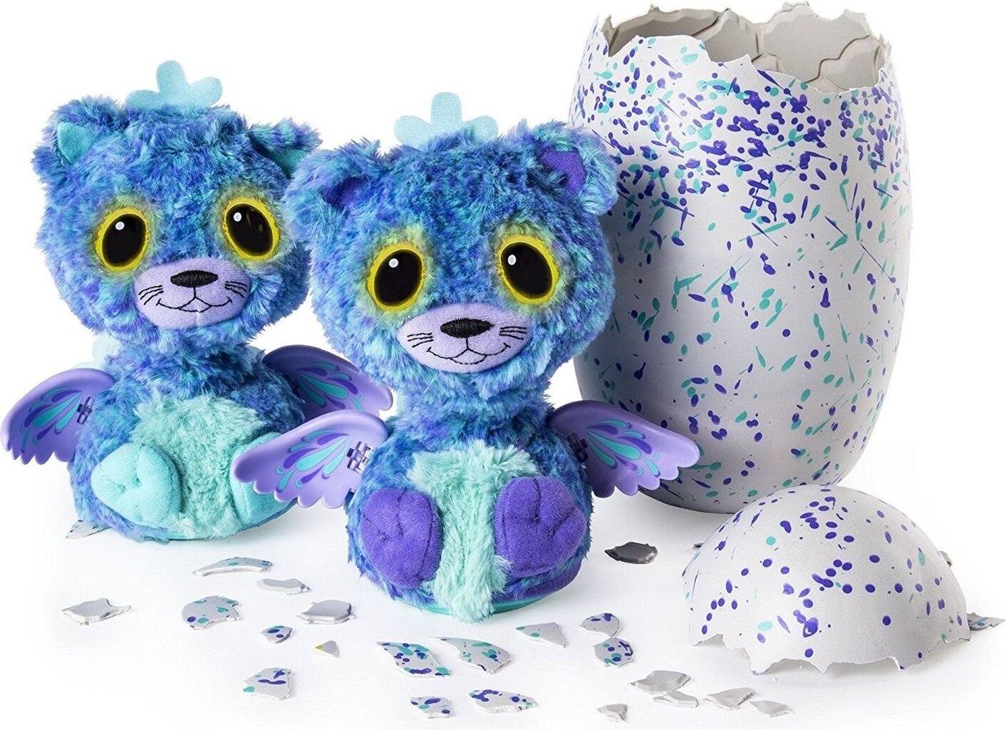 Zila/violeta ola ar 2 mājdzīvniekiem HATCHIMALS rotaļlieta cena un informācija | Rotaļlietas zēniem | 220.lv