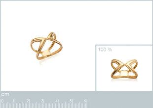 Кольцо с золотым покрытием 750°, произведено во Франции цена и информация | Кольца | 220.lv