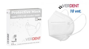 Aizsargmaska respirators VERDENT, FFP2, 5 slāņu, ražots Polijā, CE, 10 gab. цена и информация | Первая помощь | 220.lv