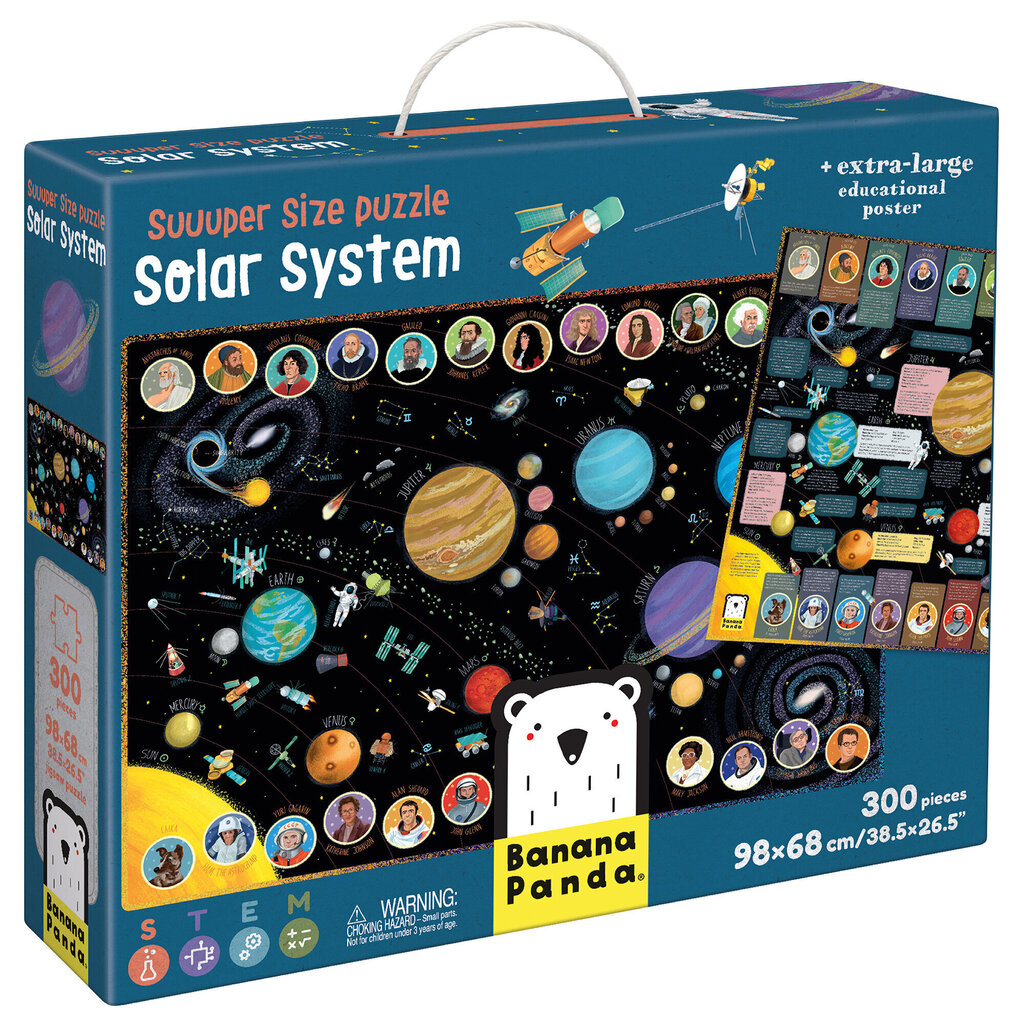 Puzle Suuuper Size Puzzle Solar System, 300 detaļas cena un informācija | Puzles, 3D puzles | 220.lv