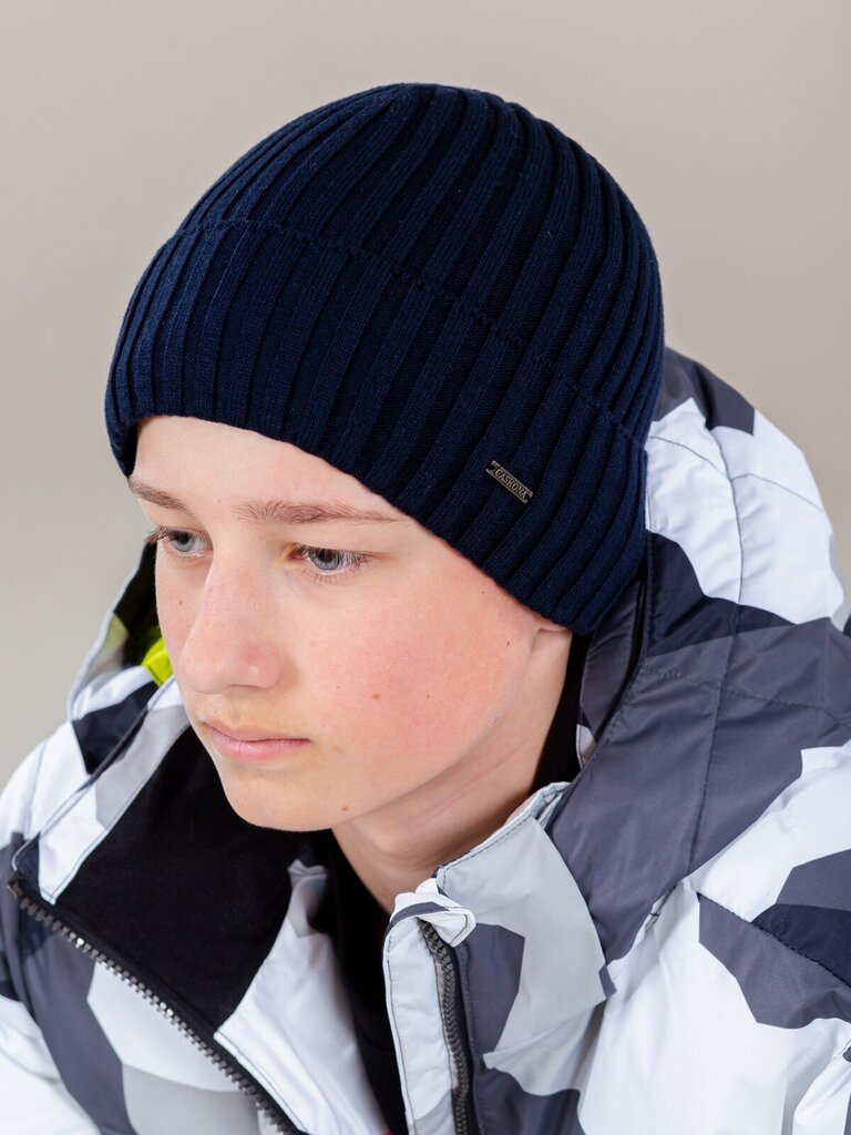 Caskona bērnu cepure KARERA*01, tumši zila cena un informācija | Cepures, cimdi, šalles zēniem | 220.lv