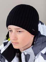 Детская шапка Caskona KARERA*02, черная цена и информация | Шапки, перчатки, шарфы для мальчиков | 220.lv