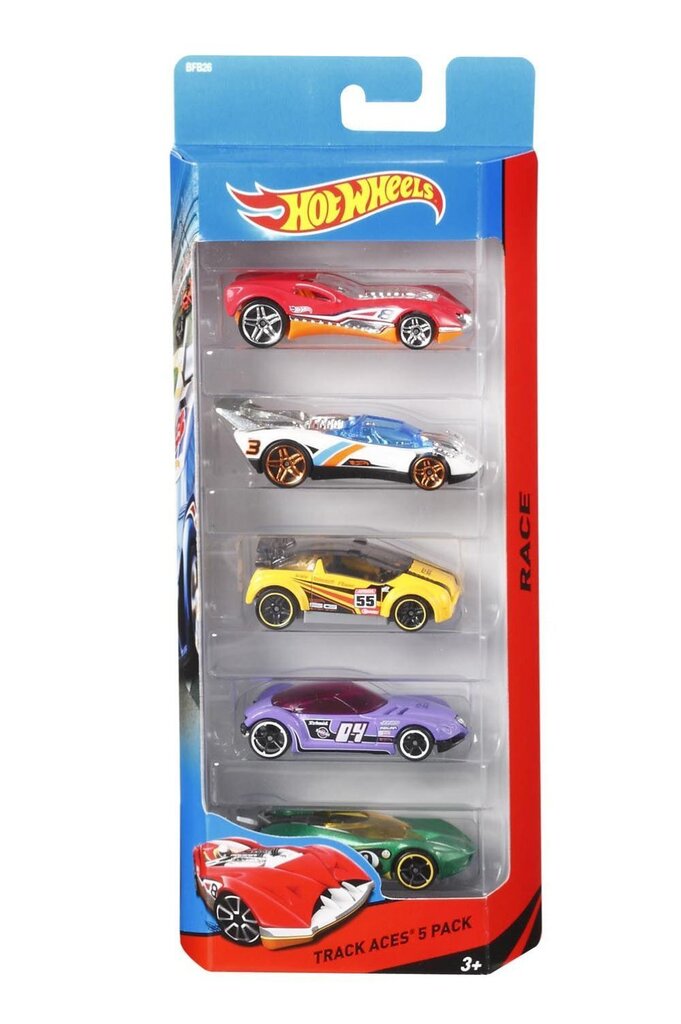 Auto modeļu komplekts 5 gab. Hot Wheels цена и информация | Rotaļlietas zēniem | 220.lv