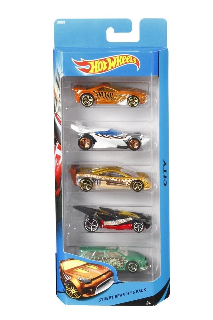 Auto modeļu komplekts 5 gab. Hot Wheels cena un informācija | Rotaļlietas zēniem | 220.lv