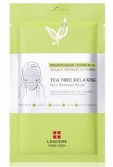 Relaksējoša loksnes sejas maska Leaders Tea Tree, 25 ml cena un informācija | Sejas maskas, acu maskas | 220.lv