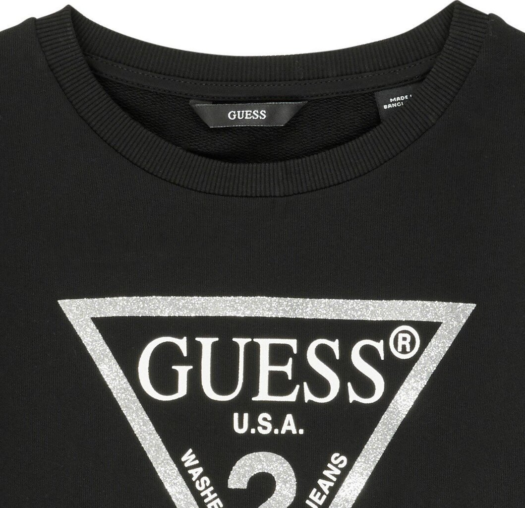Guess T-krekls J74Q10*A996, melns/sudrabains cena un informācija | Krekli, bodiji, blūzes meitenēm | 220.lv