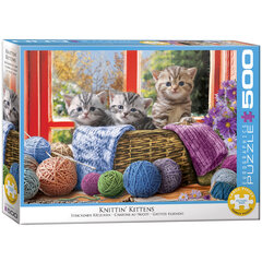 Puzle Eurographics, 6500-5500 ® Knittin` Kittens cena un informācija | Puzles, 3D puzles | 220.lv