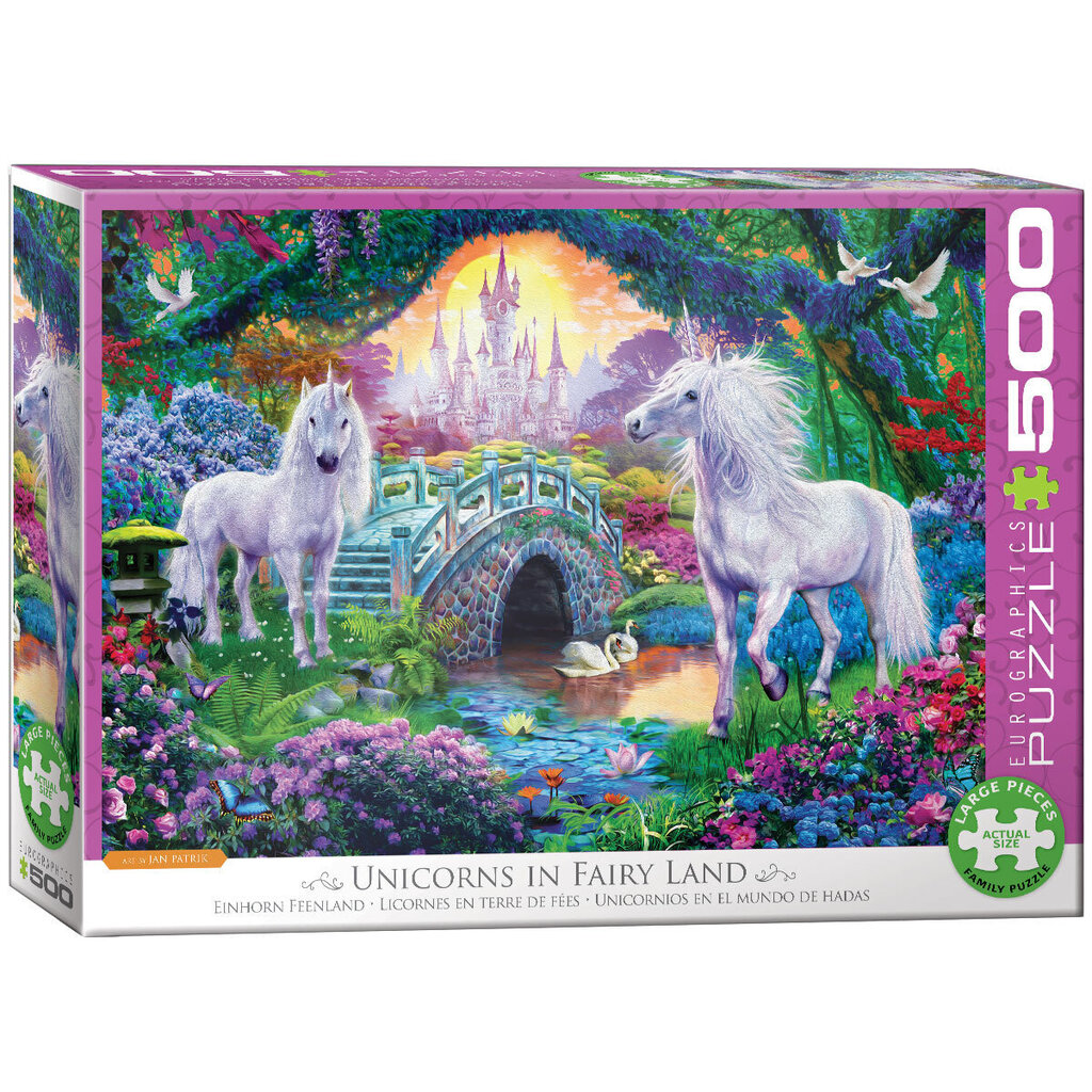 Puzle Eurographics, 6500-5363, Unicorn in Fairy Land, 500 gab. цена и информация | Puzles, 3D puzles | 220.lv
