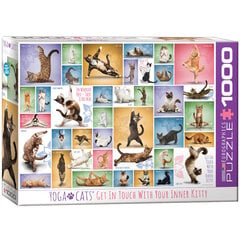 Puzle Eurographics, 6000-0953, Yoga Cats, 1000 gab. cena un informācija | Puzles, 3D puzles | 220.lv