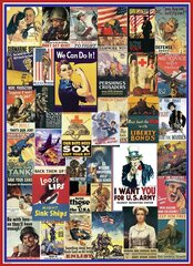 Puzle Eurographics, 6000-0937, World War I & II Vintage Posters, 1000 gab. cena un informācija | Puzles, 3D puzles | 220.lv