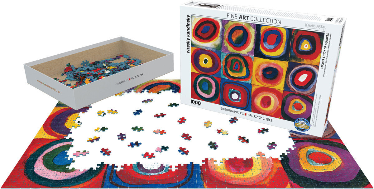 Puzle Eurographics, 6000-1323, Color Study of Squares, 1000 gab. cena un informācija | Puzles, 3D puzles | 220.lv