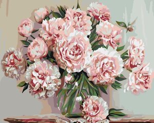 Glezna pēc numuriem "Maigas rozes" 40x50 G cena un informācija | Gleznas pēc numuriem | 220.lv