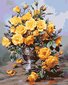 Glezna pēc numuriem "Dzeltenās rozes" 40x50 G cena un informācija | Gleznas pēc numuriem | 220.lv
