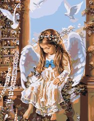 Glezna pēc numuriem "Mazais eņģelis" 40x50 G cena un informācija | Gleznas pēc numuriem | 220.lv