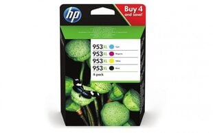 Oriģinālais tintes komplekts HP 953XL (BK/C/M/Y) (3HZ52AE) cena un informācija | Tintes kārtridži | 220.lv