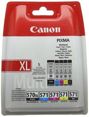 Canon PGI-570XL/CLI-571 C/M/Y/BK Multipack (0318C004) cena un informācija | Tintes kārtridži | 220.lv