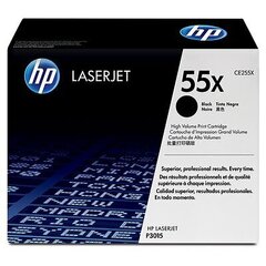 HP Cartridge No.55X Black (CE255X) цена и информация | Картриджи для лазерных принтеров | 220.lv