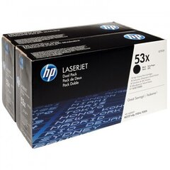 HP Q7553XD No.53X Dual Pack Black Cartridge (Q7553XD) EOL cena un informācija | Tintes kārtridži | 220.lv