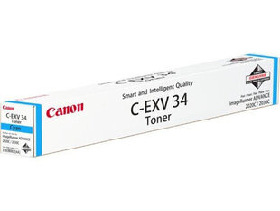 Oriģināls toneris Canon C-EXV34 / EXV 34 (3783B002AA) Cyan 19.000 lk cena un informācija | Kārtridži lāzerprinteriem | 220.lv