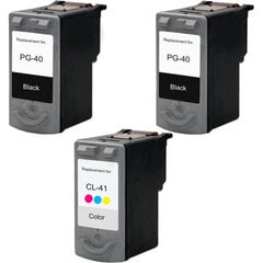 Analogās tintes komplekts Canon PG-40 Black - 2 Pack + CL-41 TriColor cena un informācija | Tintes kārtridži | 220.lv