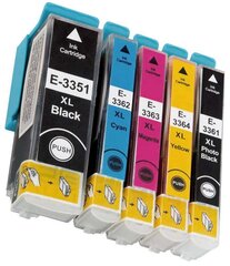 Analogās tintes komplekts Epson 33XL / T3357 (PGBK/C/M/Y/BK) cena un informācija | Tintes kārtridži | 220.lv