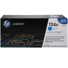 Оригинальный тонер HP 124A (Q6001A) 2000 lk Cyan цена и информация | Картриджи для лазерных принтеров | 220.lv
