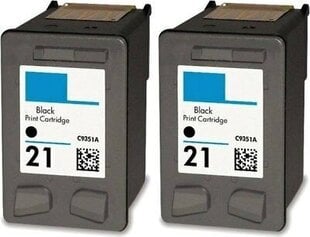 Аналоговые чернила HP 21XL (C9351) Black - 2 pack цена и информация | Картриджи для струйных принтеров | 220.lv