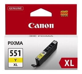 Oriģinālā tinte Canon CLI-551XL Yellow 11ml cena un informācija | Tintes kārtridži | 220.lv