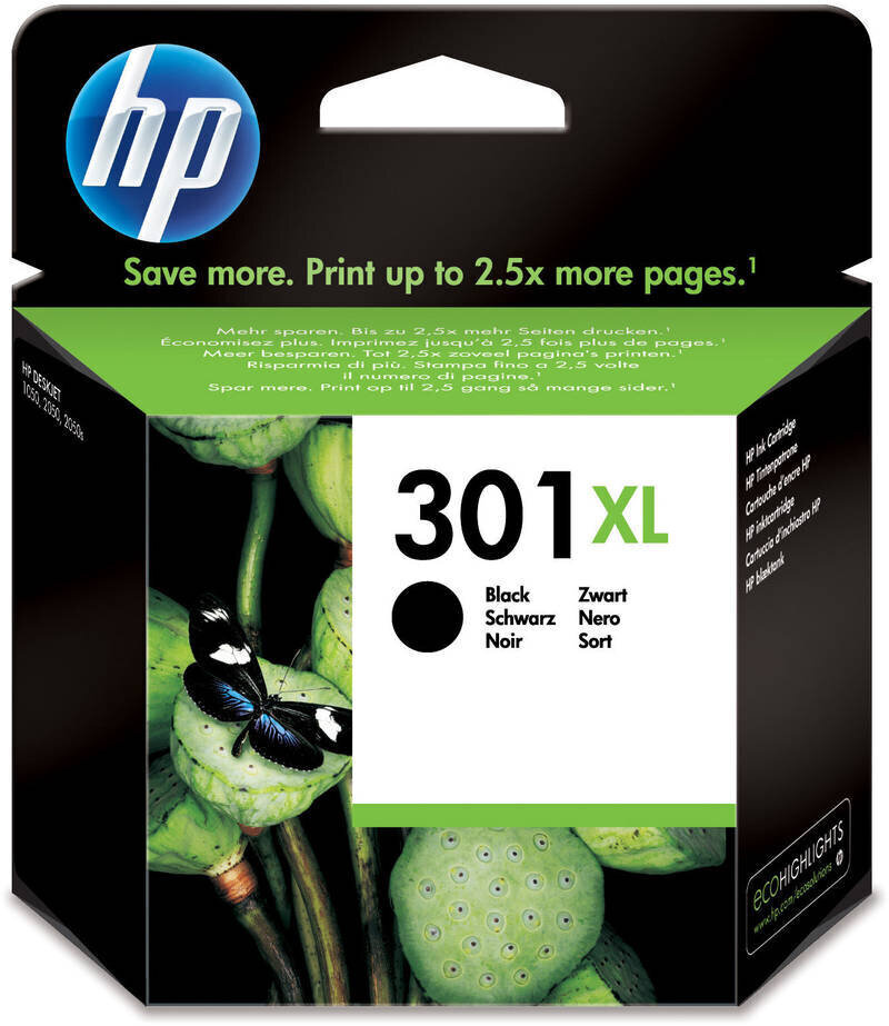 Oriģinālā tinte HP 301XL (CH563EE) Black 480 lk (8ml) cena un informācija | Tintes kārtridži | 220.lv