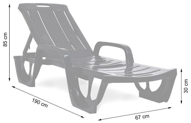 Sauļošanās krēsls Florida, pelēks cena un informācija | Sauļošanās krēsli | 220.lv