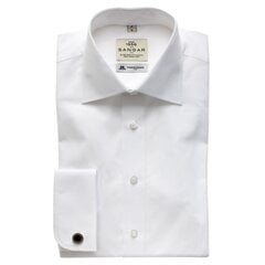 Vīriešu krekls ar dubultām aprocēm 19S044, balts (Regular), S310323700 cena un informācija | Vīriešu krekli | 220.lv