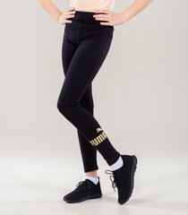 Puma детские леггинсы Essentials587050*56, черный/золотой 4063699341256 цена и информация | Штаны для девочки ABN-2959/KOR/086 | 220.lv