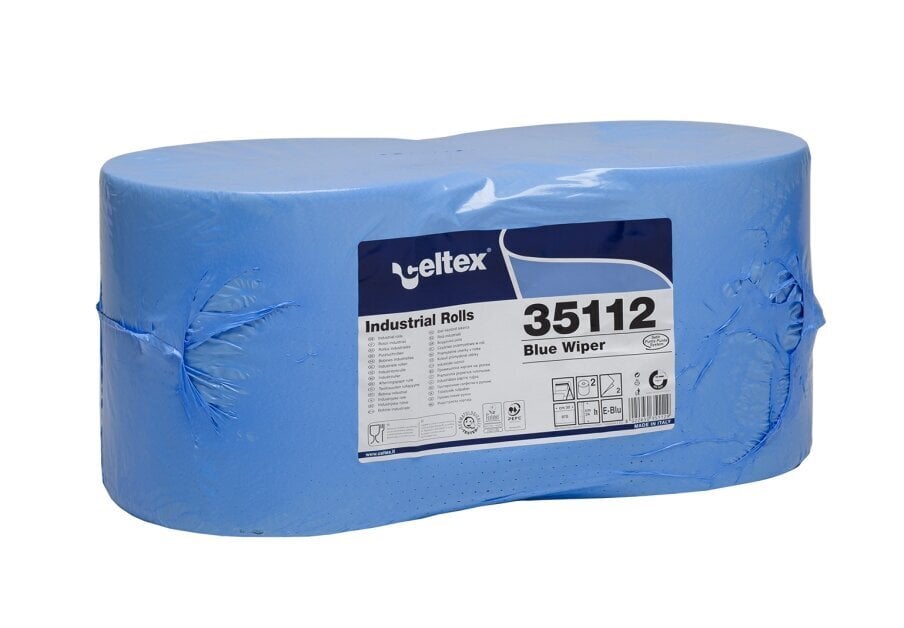 Industriālais papīrs CELTEX Blue Wiper, zils, 2-kārt., 290m, 2gab cena un informācija | Tualetes papīrs, papīra dvieļi | 220.lv